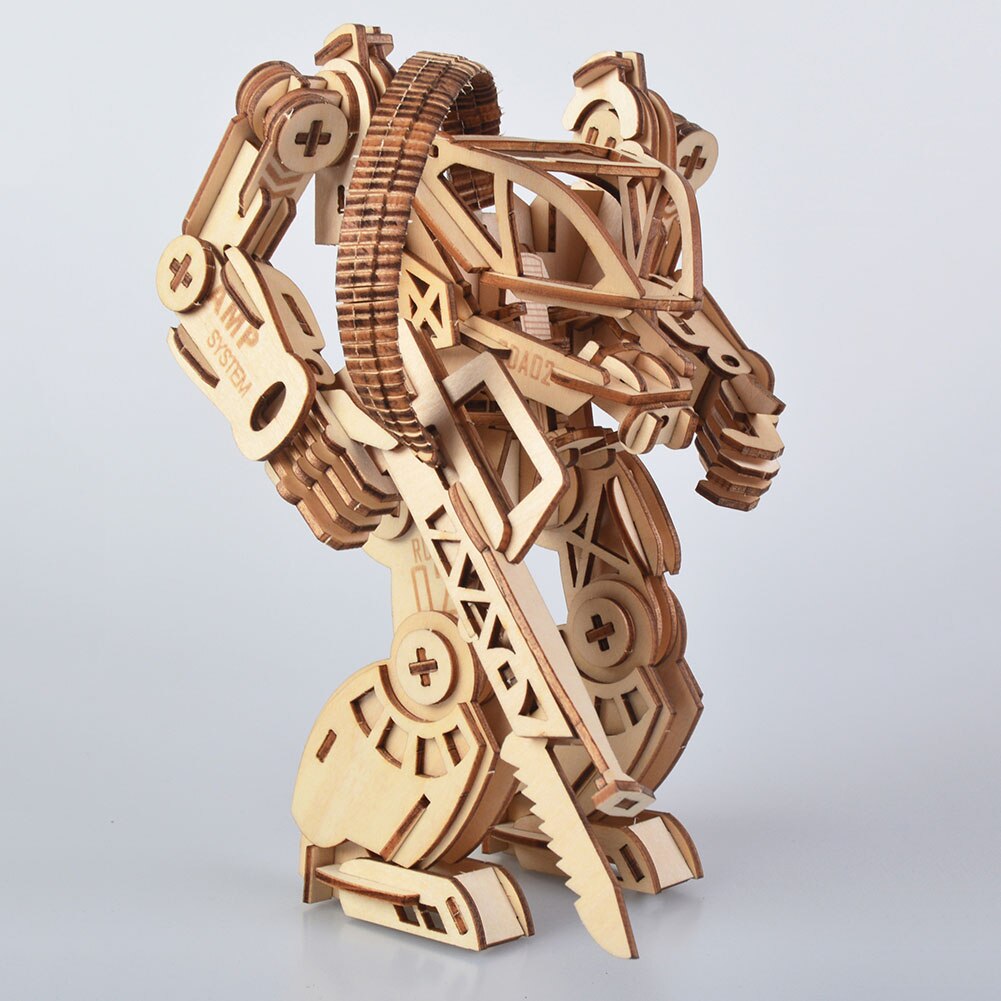 3D Houten Puzzel Zelf-assemblage Cartoon Speelgoed Kids DIY Houtbewerking Construction Kit Vergadering Toy Brain Game Driedimensionale Puzzel