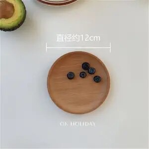 Wooden Bamboo Serving Tray Tea Cup Saucer Trays Fruit Plate Storage Pallet Plate Decoration Food Rectangular Plate Holder Mat: b