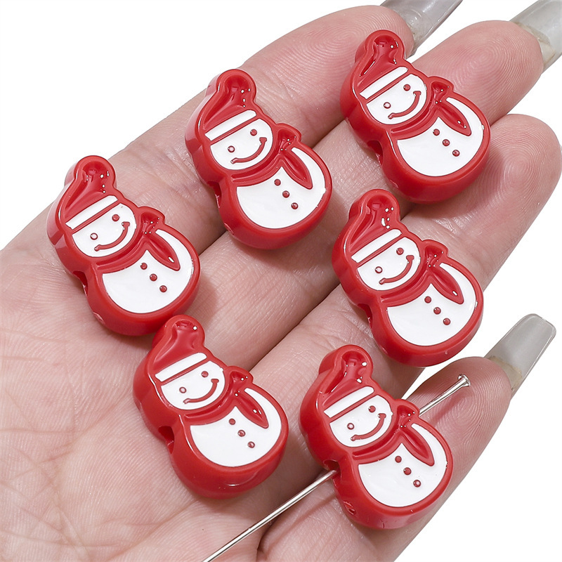 6 teile/los Weihnachten Baum Glocken Handschuhe Acryl Perlen Komponenten Für DIY Handgemachte Armbinde Halskette Schmuck Machen Liefert Material