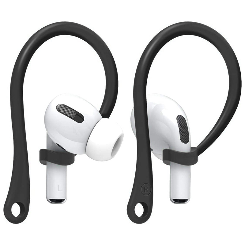 Ganchos anticaída para auriculares compatibles con Clips para auriculares para 3: Negro