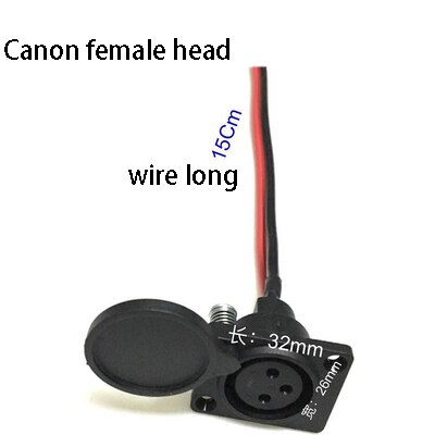 Lithium Li-Ion Batterij eBike e-bike Balance Auto Opladen Stopcontact Lader Interface Kabel Draad Connector GX12 T type canon: Canon female