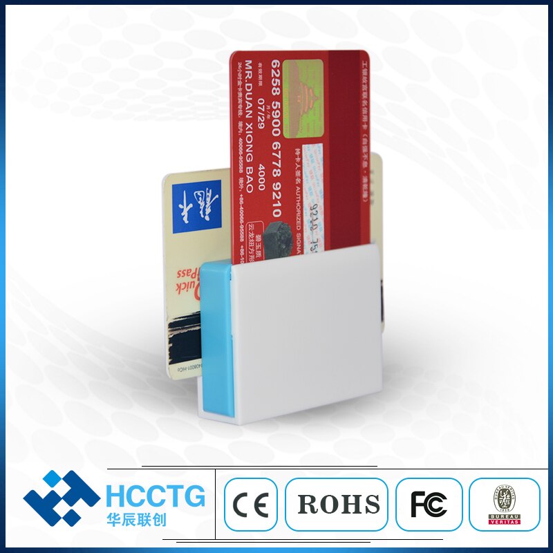 Bluetooth trådløs rfid nfc+chip+msr 14443a smart card reader writer rfid reader til android ios mobiltelefon mpr 110