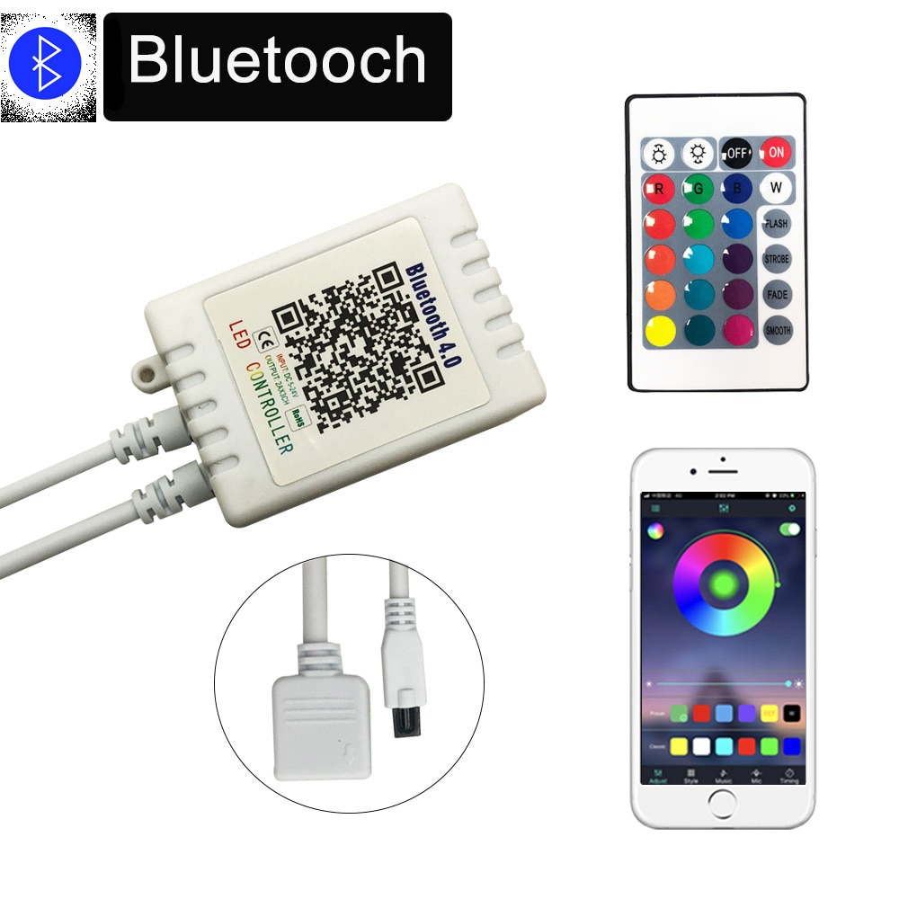 Led RGB Controller 24 Keys LED IR Bluetooth Controller 24 key RGB Controller For LED Strip SMD 5050/3528 LED Remote