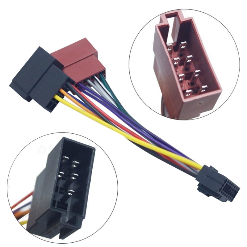 Adaptador de arnés de cables de coche para Kenwood/JVC, conector estándar ISO de Radio Estéreo automática, 16 Pines, Plug-Play