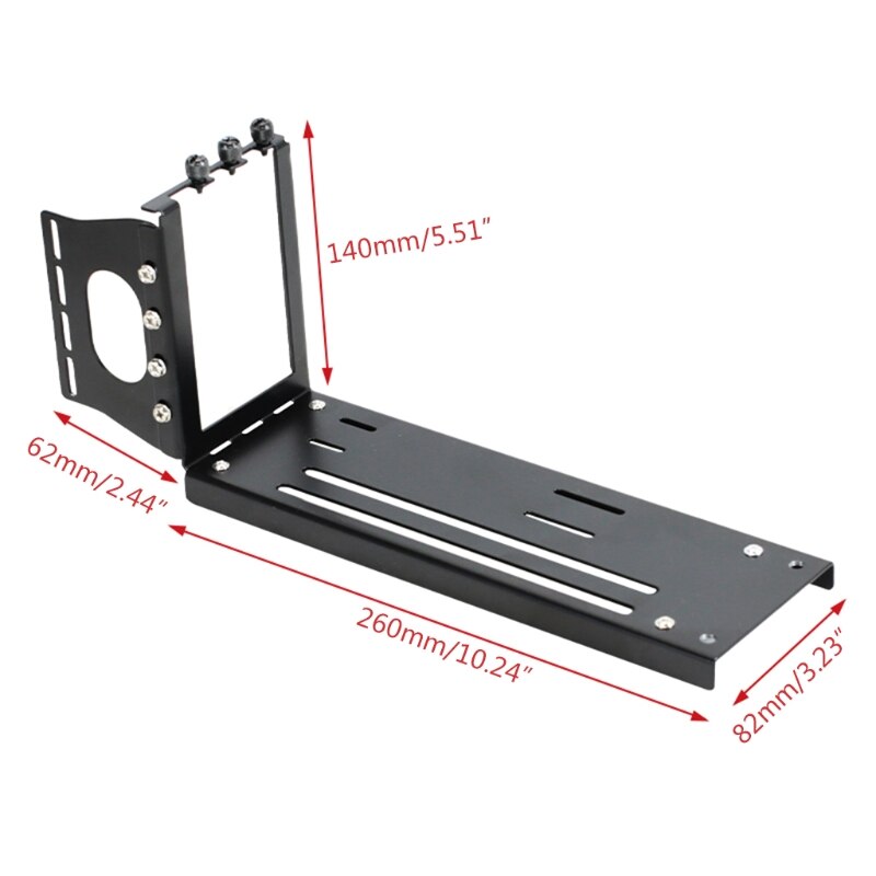 Vertical Graphics Card Holder Bracket GPU Mount Video Card VGA Support Holder Kit Black/White