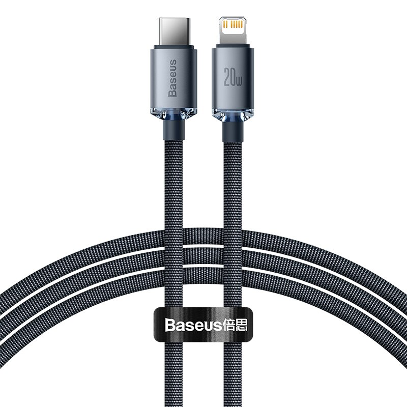 Baseus USB Typ C PD 20 W Kabel für iPhone 14 13 12 Profi X 8 Schnelles USB-C-Kabel für iPhone-Ladekabel USB-Typ-C-Kabel Drahtcode: Schwarz