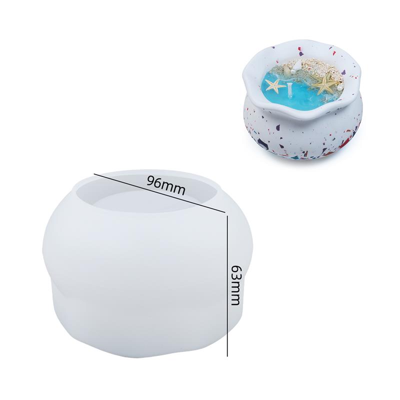 Candle Jar Molds, Silicone Concrete Molds for Candle Holder with Lids, Candle Cup Cement Molds for Candle Making Supplies: light yellow