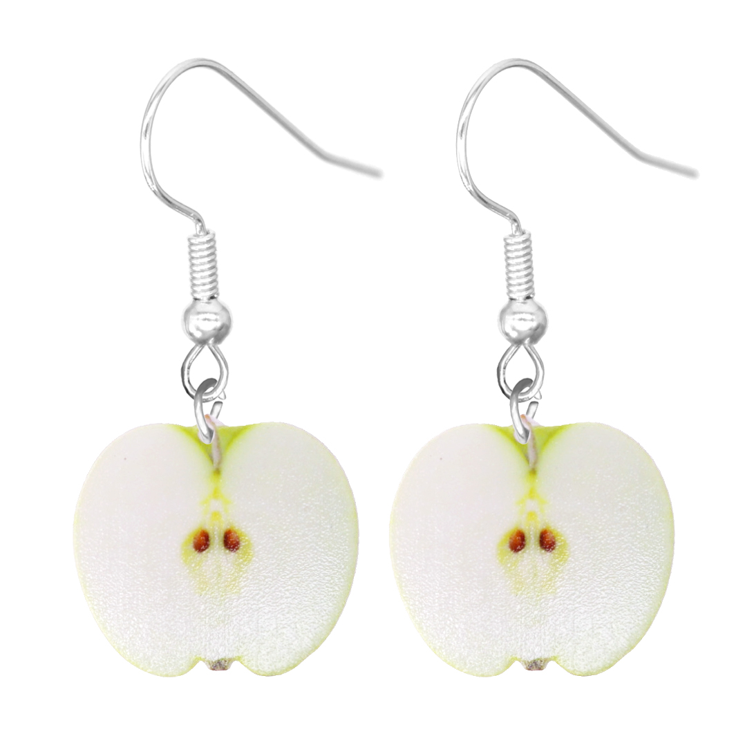 Løg æble tomat jordbær vandmelon mandarin ananas agurk skive dingle øreringe sød stil trendy kvinde: Rødvin