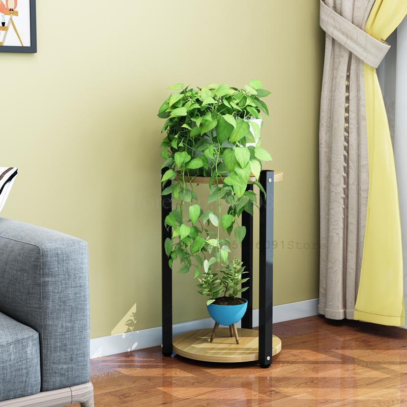 Multi-layer flower stand interior decoration space balcony flower stand wrought iron living room flower pot rack small flower: VIP 4