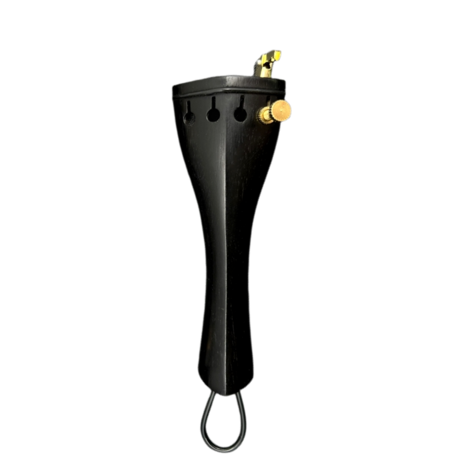 1 pieza de cola de violín 4/4 con cola de nailon, pieza trasera de piezas de violín, madera de azufaifa de /madera de ébano/palisandro, con Tun fino: plum