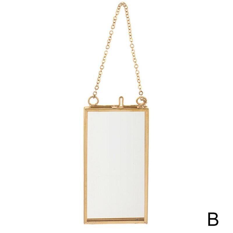 Style Vintage industriel Double face verre suspendu cadre fleur cadre mur plante cadre spécimen affichage Photo R0X0: B