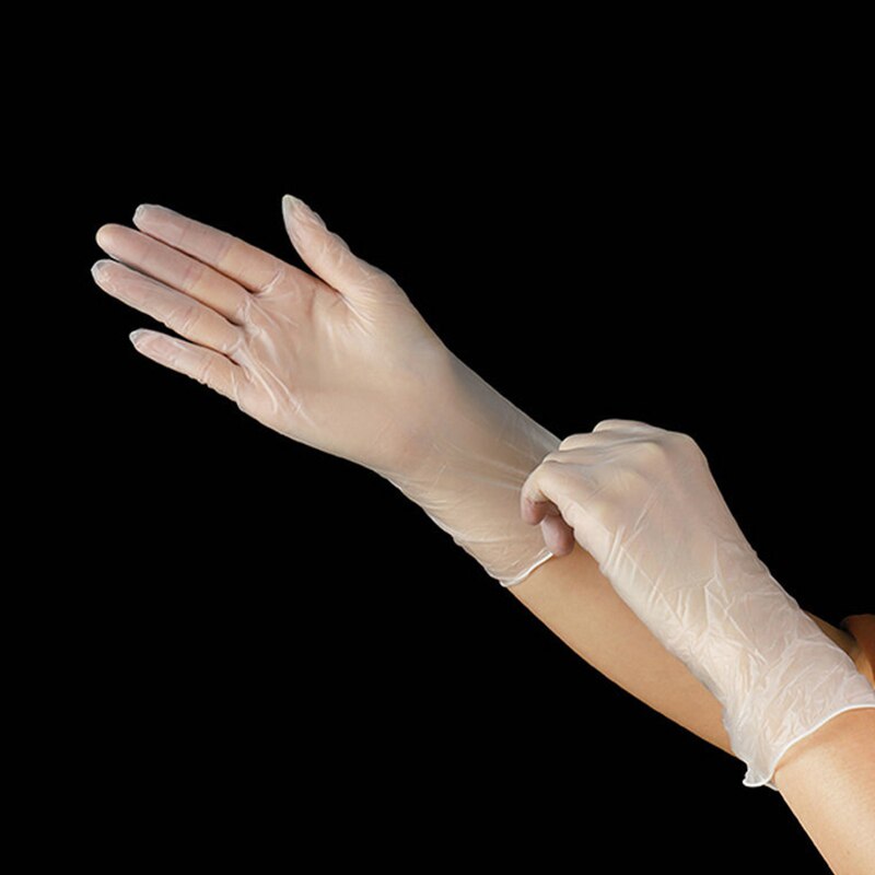 100 stuks transparante pvc wegwerphandschoenen voor huishoudelijk gebruik in restaurants