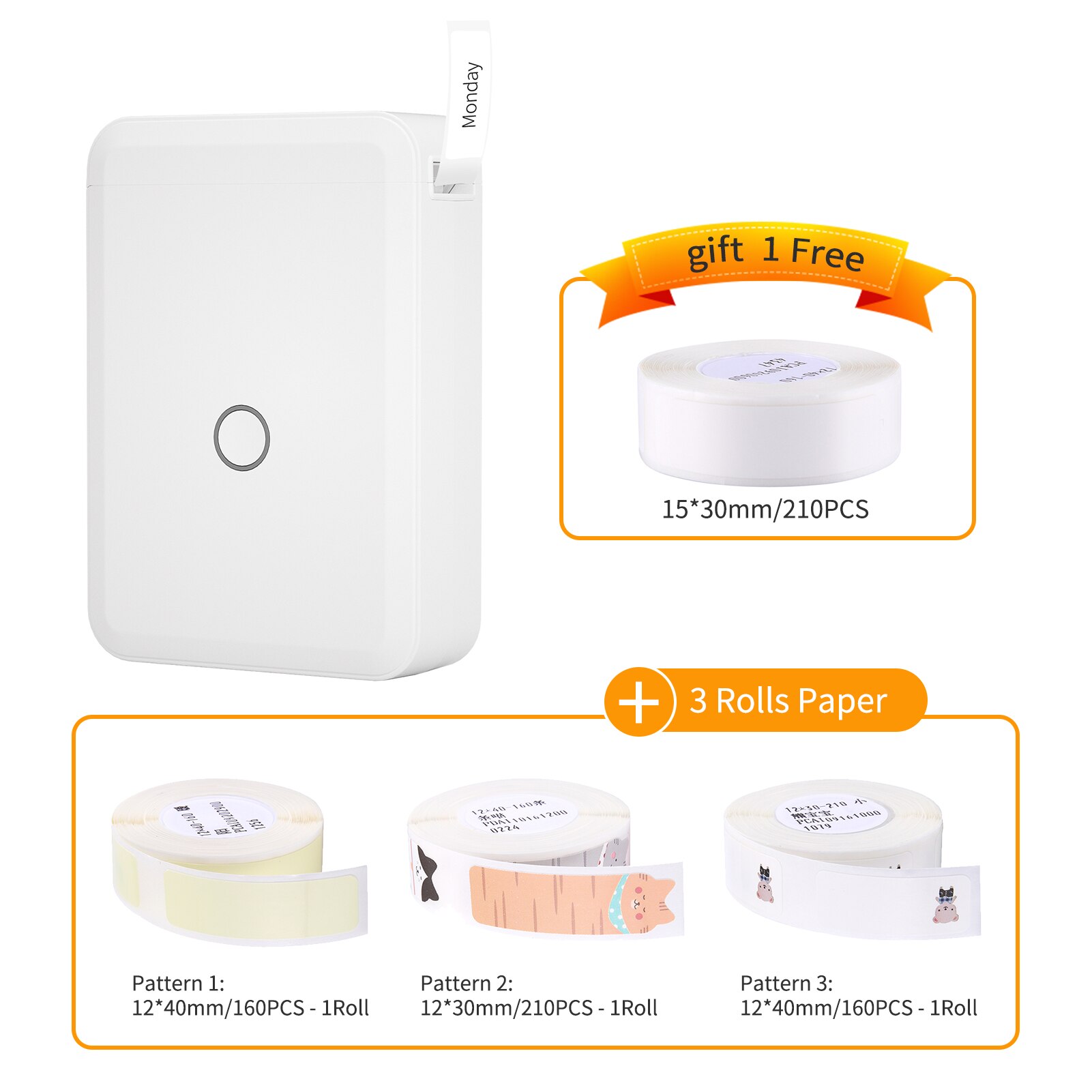 NIIMBOT D110 Label Printer Machine Mini Pocket Thermal Label Maker Printer All in One BT Connect Sticker Labeling Machine: set 3