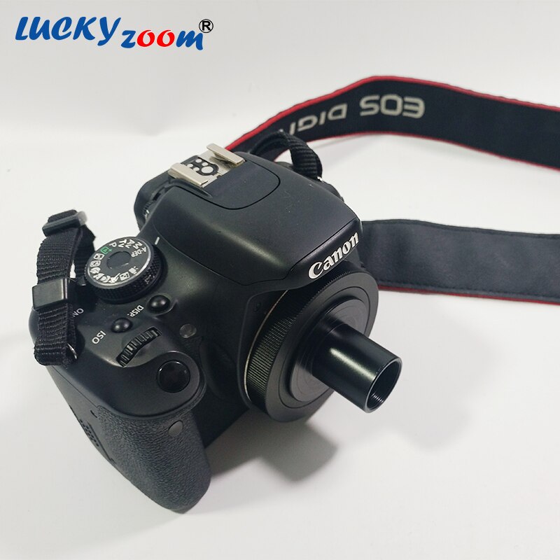 Standard metalbajonetfatning linseadapter 23.2mm til canon eos eller digitale slr dslr-kameraer til mikroskop og teleskop