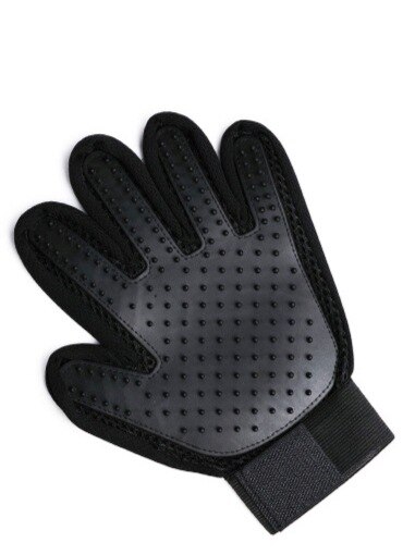 Chien Toilettage Gants En Silicone Chat Peigne Brosse Gants Animaux Bain Nettoyage Rejet Produits Capillaires Peigne: left hand / black