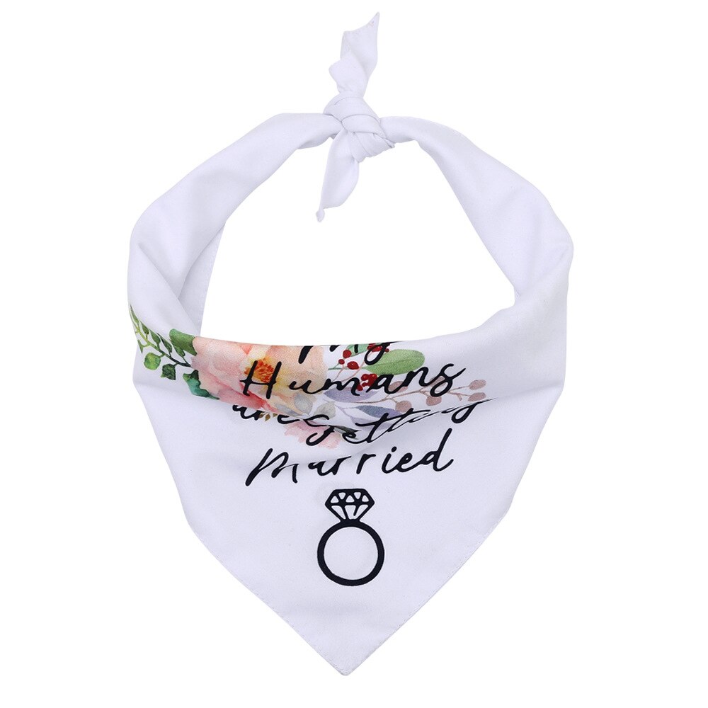 Bandana para mascotas, perros blanco Día de San Valentín Baberos triangulares Collar perro boda accesorios pañuelo de gato para cachorro perros pequeños gatos