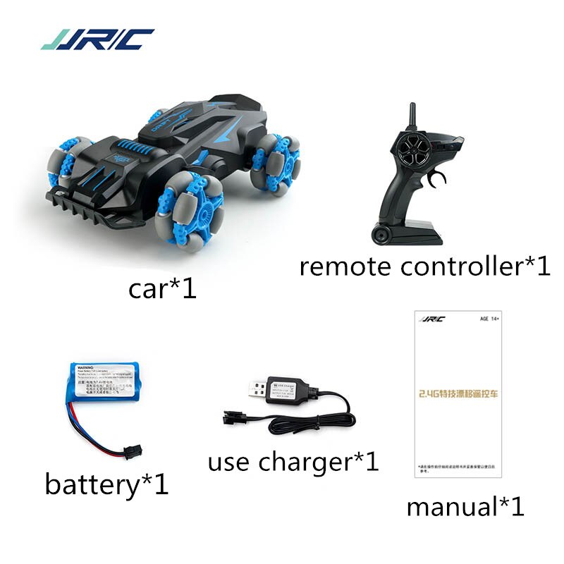 Jjrc Q80 2.4G 10 Km/h Hoge Snelheid 360 Rotatie Anti-Collision Band Afstandsbediening Auto Rc Stunt Auto drift Stunt Auto Kids: Blauw