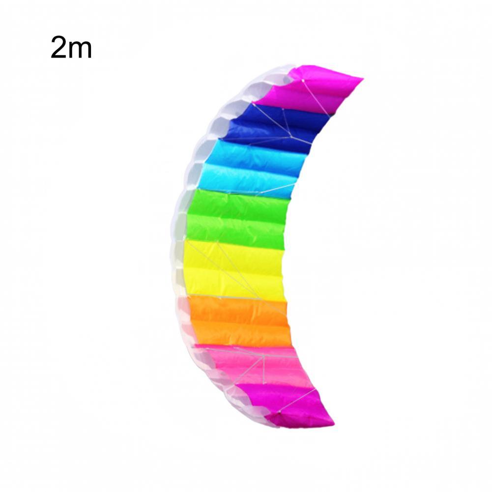 Universal Kite Toy Good Workmanship Flying Kite Exquisite Folding Rainbow Dual Line Kite:  2M