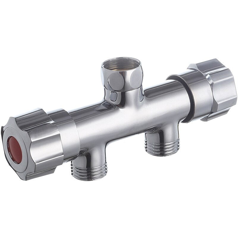 3 Way Filling Valve 1/2'' Male Thread Irrigation Water Tap Diverter Multi-Function Copper/304 Stainless Steel Triangle Valve
