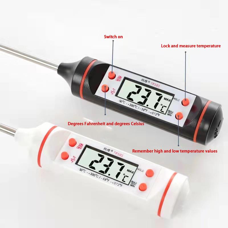 Kitchen Oil Thermometer Needle Food Thermometer Instant Read Meat Temperature Meter Tester With Probe For Candle Making Wax