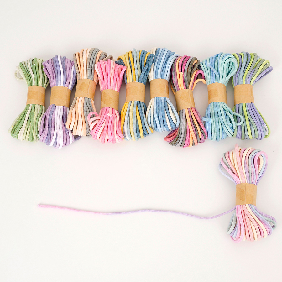 1 szt. 3mm Gruby Gradientowy Tęczowy Sznurek Bawełniany 10M Kolorowy Pleciony Sznurek robić DIY Biżuterii Makramy Bransolet Naszyjników i Rękodzieła