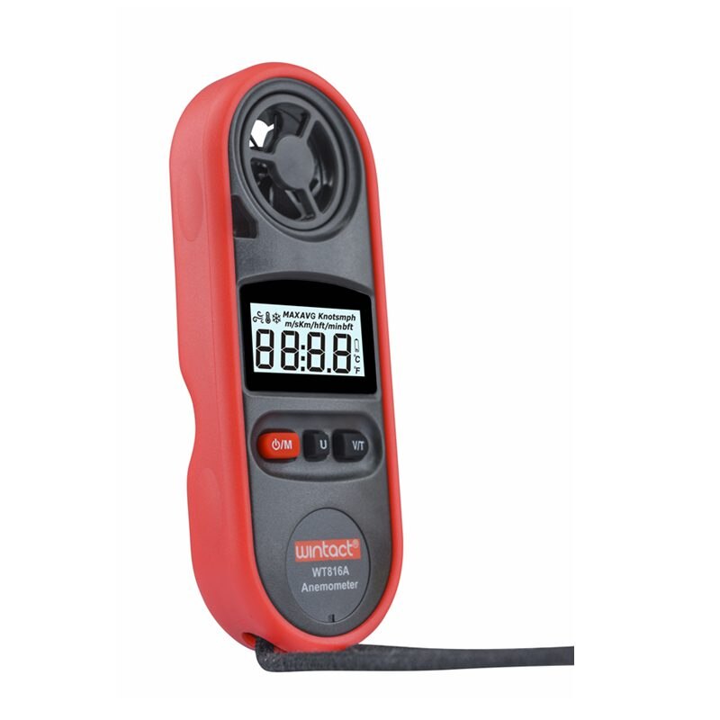 30m/ s digital vindmåler beaufort skala  ip67 lufthastighed  -10 ~ 45c vindtemperatur hastighed kuldeindikator måler måler  wt816a