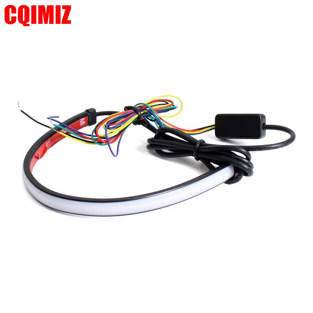 Motorcycle Sequential Running Brake Tail Light Turn Signal Integrated LED Stop Light Strip 290mm