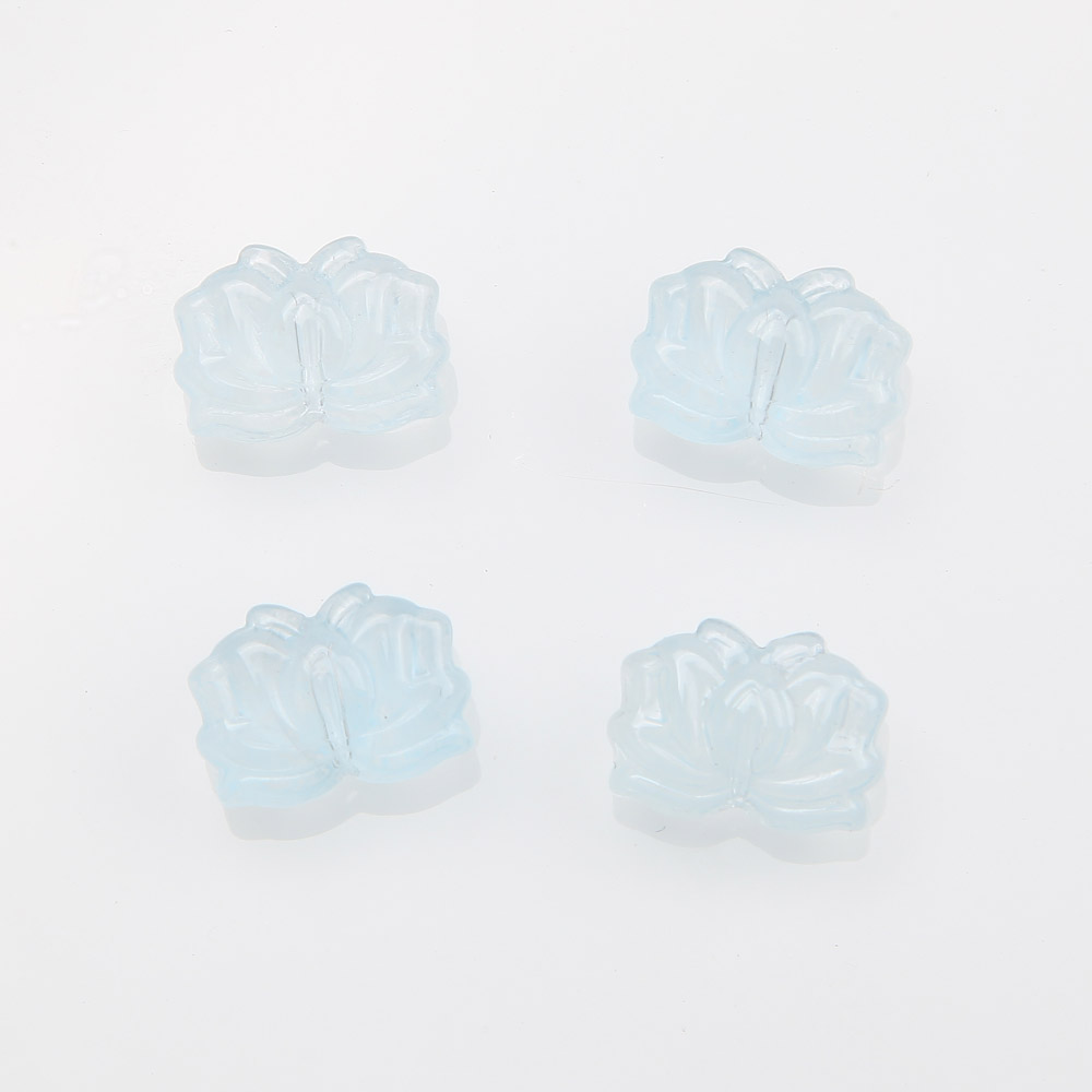 50PCS Flower Glass Beads Charms Pendant Necklace for Jewelry Making Supplies Beaded Findings DIY 10*14mm: green