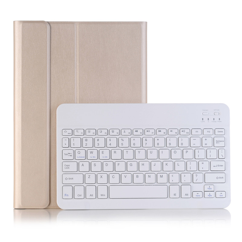 De Lujo funda de teclado para Huawei MediaPad M5 10 10,8 "Funda de cuero Soporte de teclado con Bluetooth Tablet caso de Huawei M5 Pro 10,8: Gold