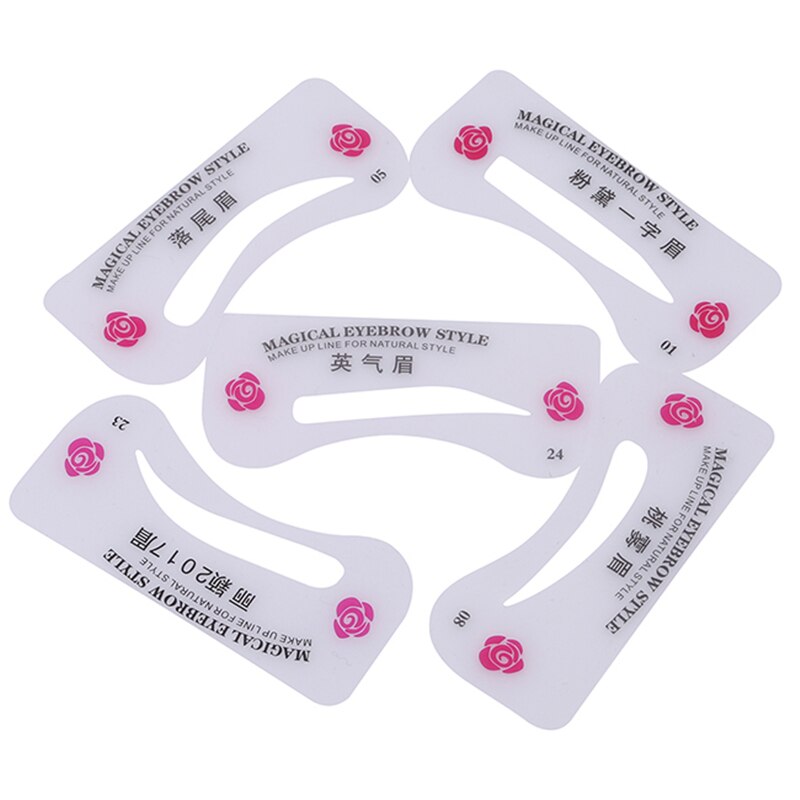 24 Pcs Eyebrow DIY Drawing Guide Style Shaping Grooming Easy Card Model Makeup Beauty Kit Reusable Stencil Eyebrow Sets