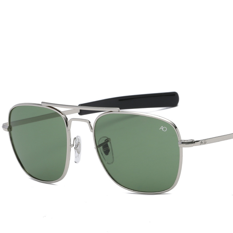 Aviation Sunglasses Men women uv400 pilot Sun Glasses 8052 policia green tea Oculos de sol masculino uv400