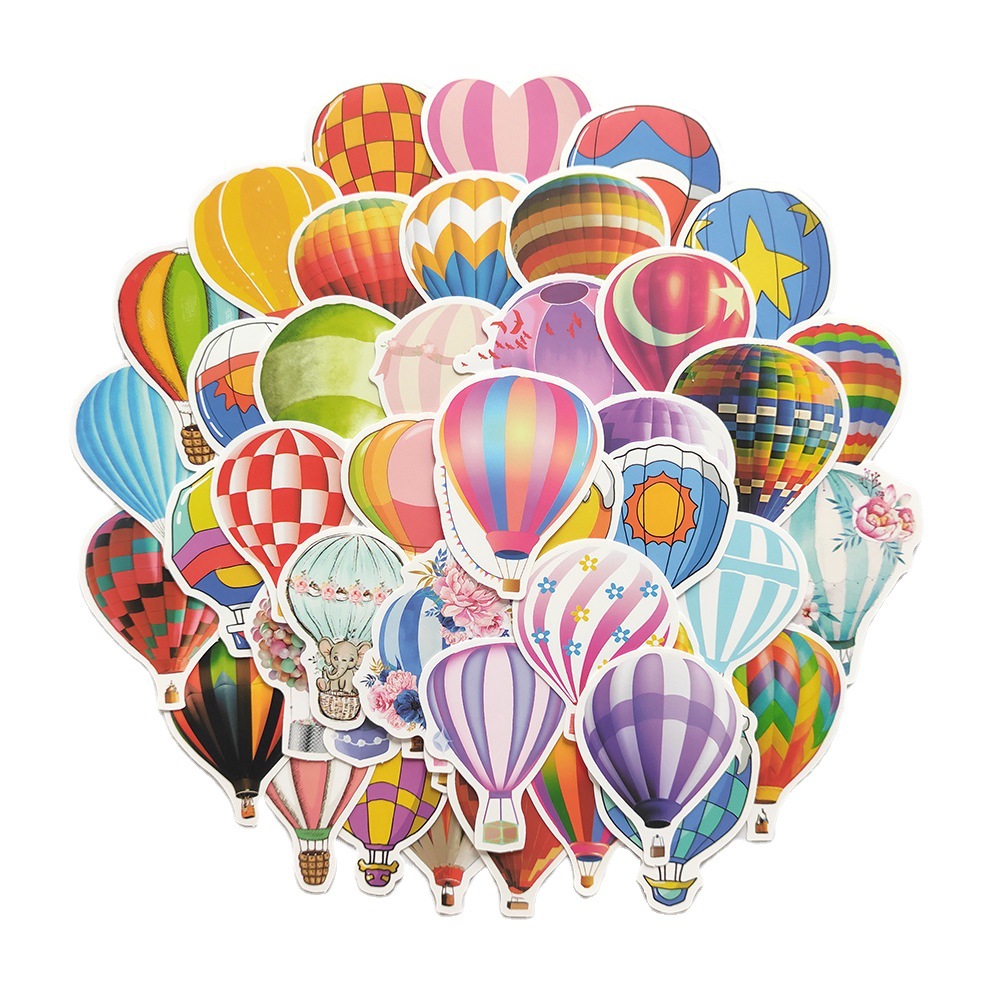 50pcs Turkish Air Balloon Stickers Laptop Bicycle Guitar Skateboard Sticker Kid DIY Graffiti Waterproof Stickers Toy