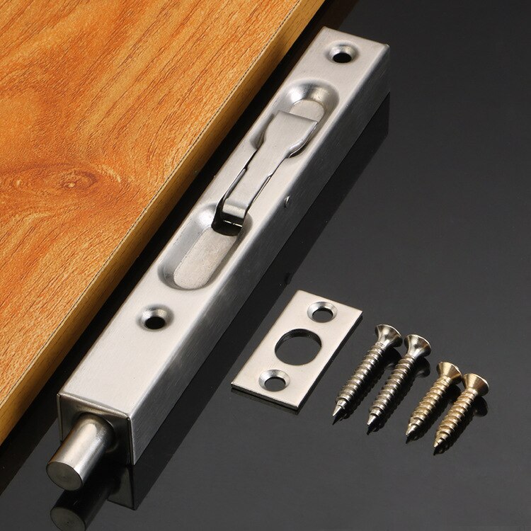 6 Inch Stainless Steel Hidden Door Bolt Security Guard Door Latch Sliding Door Lock Bathroom Bolt Dust Proof Hardware: Drawing