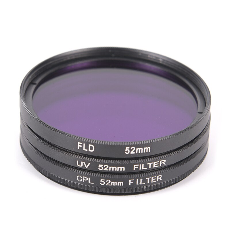 3 stks/partij 49MM 52MM 55MM 58MM 62MM 67MM 72MM 77MM CPL + FLD Lens Filter Set met Tas voor Cannon Nikon Sony Pentax Camera Lens