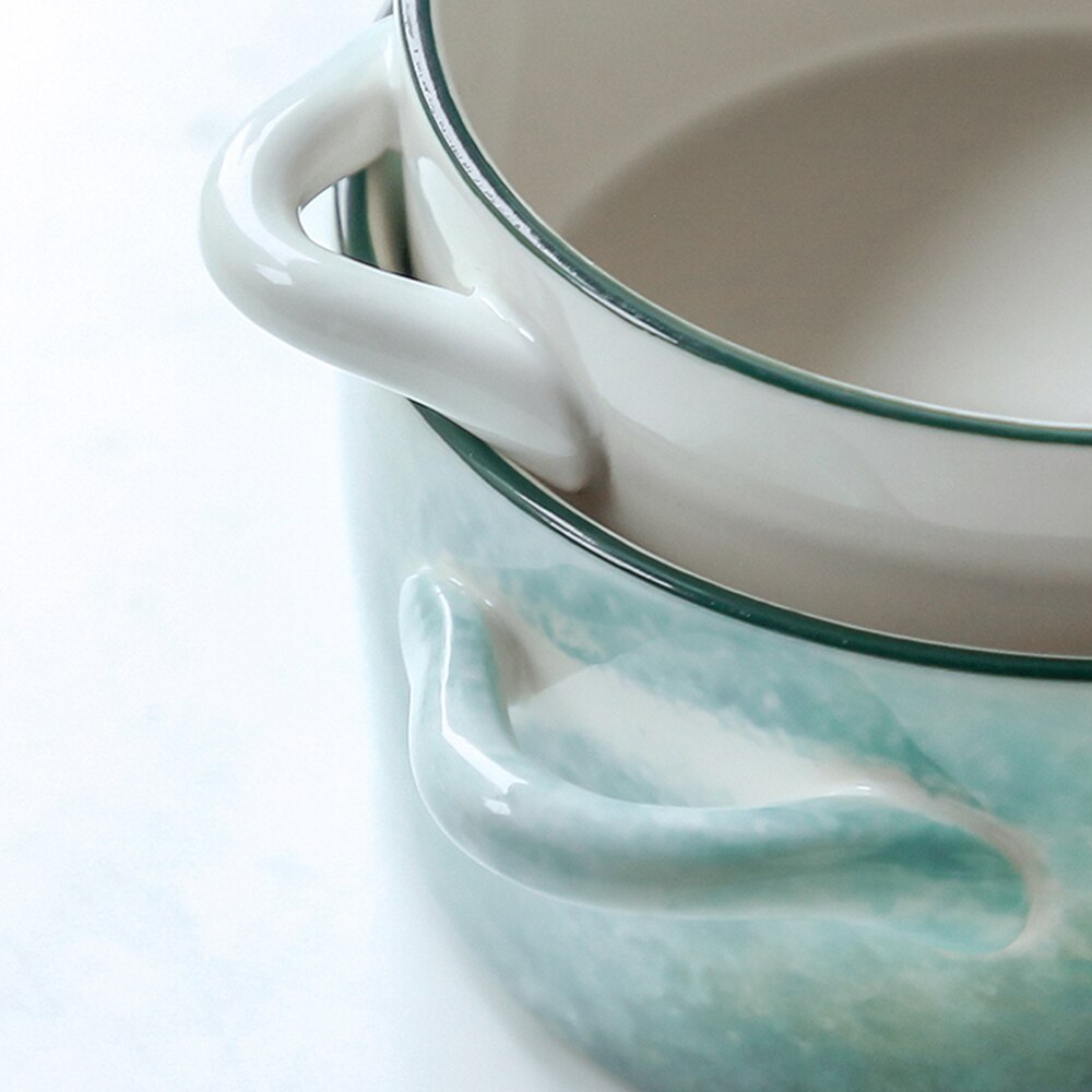 Lucky Day Round Square Ceramic Soup Plate For Oven Microwave Home Hotel Kitchen Breakfast Lunch Dinner Salad Fruit Plate