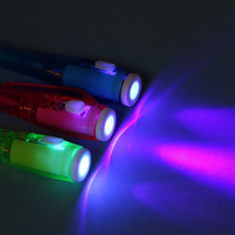 Magic Onzichtbare Inkt Pen Schrijven Secret Bericht Gadget Met UV Licht Briefpapier