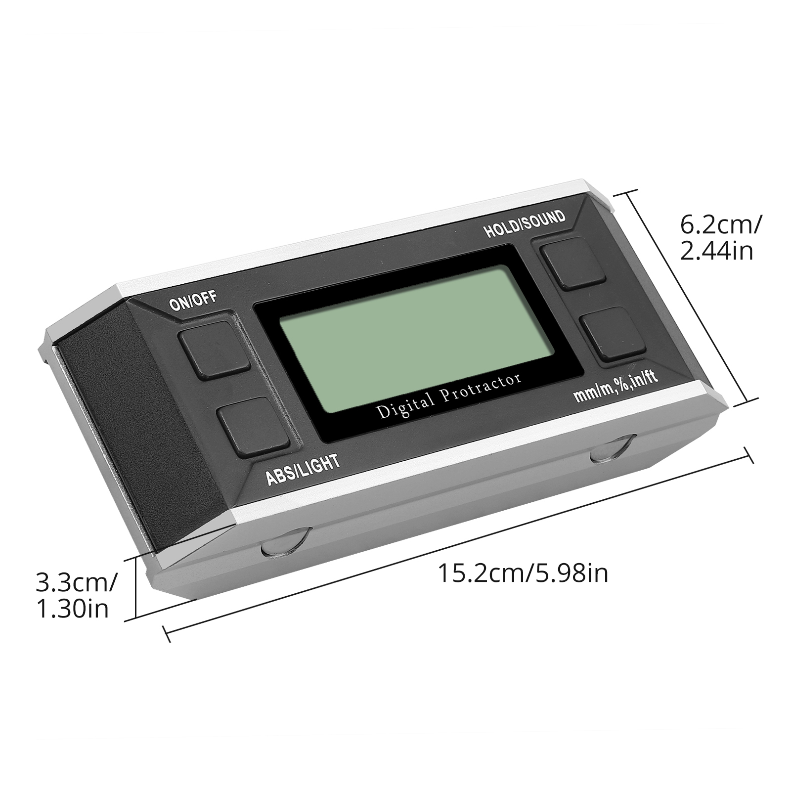 Proster Digital Protractor Level Angle Finder Angle Gauge Inclinometer with V-Groove Magnet Base Protractor Box Waterproof IP65