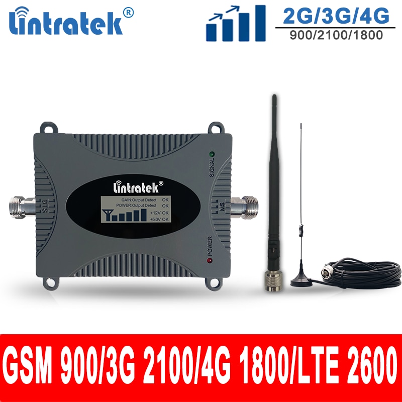 Lintratek 2G/3G/4G Signaal Repeate Auto Antenne 900 1800 Umts 2100 Cellulaire Auto Booster gsm Dcs Wcdma Lte 2600Mhz Auto Versterker