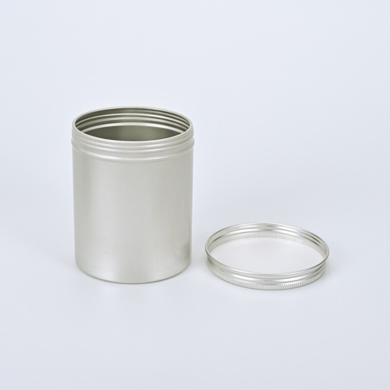 10pcs Round Aluminum Cans 500mL Screw Lid Metal Storage Tins Containers for Storing Spices, Tea,Candies, Lip Balm, Candles