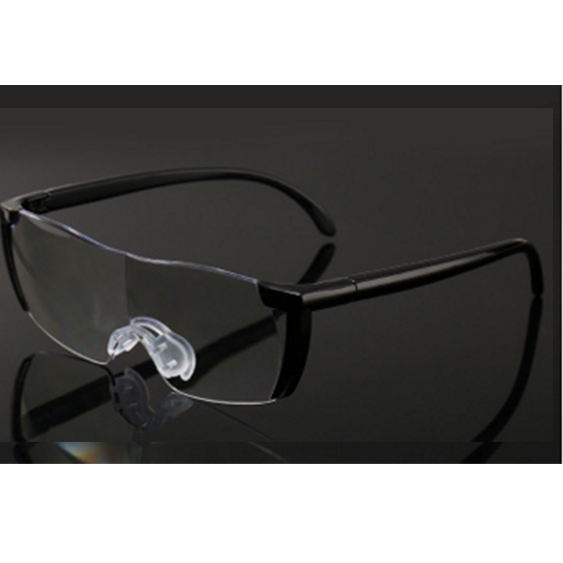 250 Degree Vision Glasses Magnifier Magnifying Eyewear Reading Glasses Portable For Parents: Black Type A