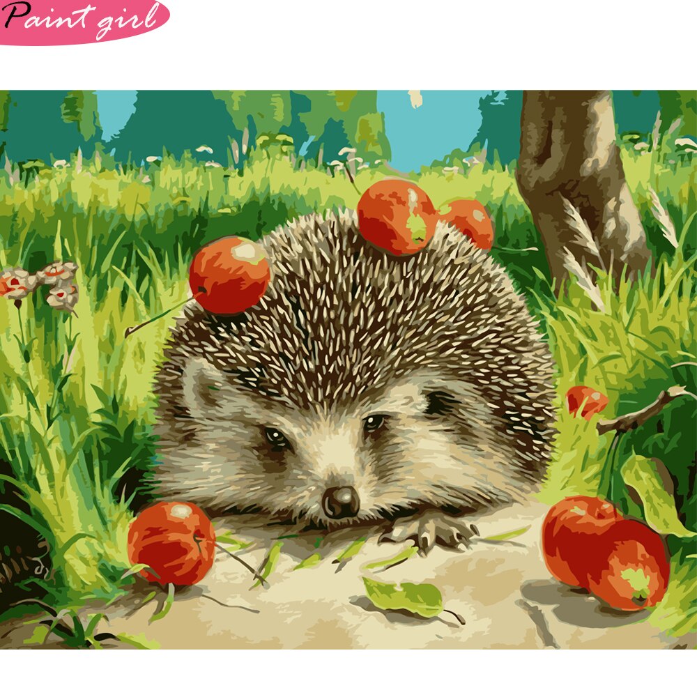 PaintEveryday Acrylic Paintings By Numbers Animals Oil Painting Handmade DIY Paintings Children Picture Fast: VA-1663