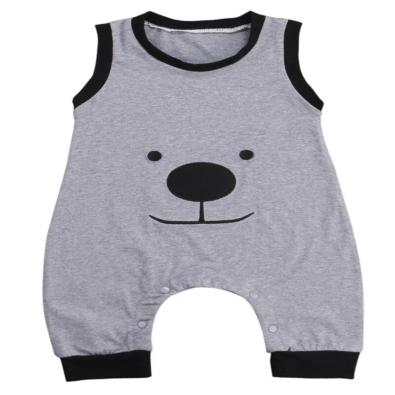 Katoen Zomer Newbore Peuter Kid Baby Jongens Kinderen Meisjes Mouwloze Romper Jumpsuit Kleding Dragen 0-24 M