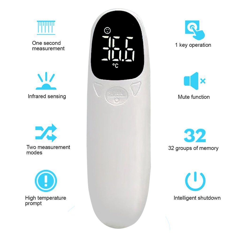 Handheld Infrared Thermometer Fast Speed High-temp Warning Accurate Infrared Thermometer Home Handheld Thermometer