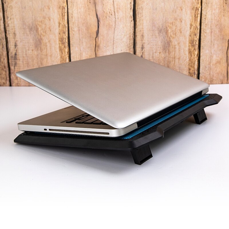 Laptop Cooler 2 Usb Poorten En Twee Koelventilator Led Laptop Cooling Pad Notebook Stand Voor 12-17 Inch voor Laptop Black
