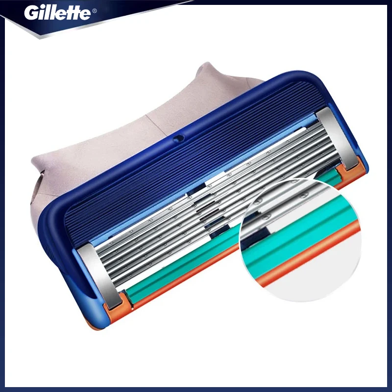 Gillette-cuchillas de afeitar de la serie Fusion, cabezales de corte de barba de repuesto de 5 capas, 4 cuchillas de piezas para afeitadora Gillette Fusion
