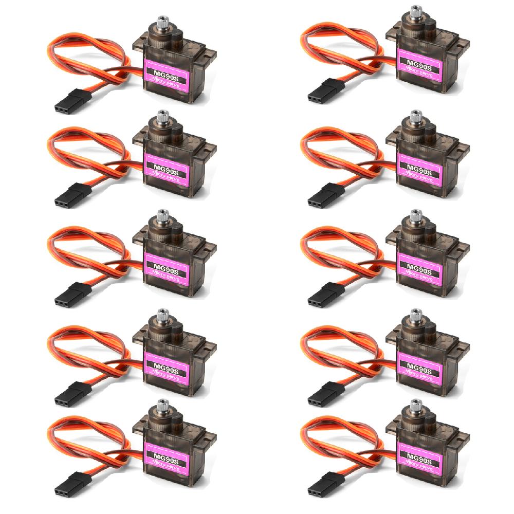 2/4/5/10/20 Pcs MG90S All metal gear 9g Servo SG90 Upgraded version For Rc Helicopter Plane Boat Car MG90 9G Trex 450 RC Robot