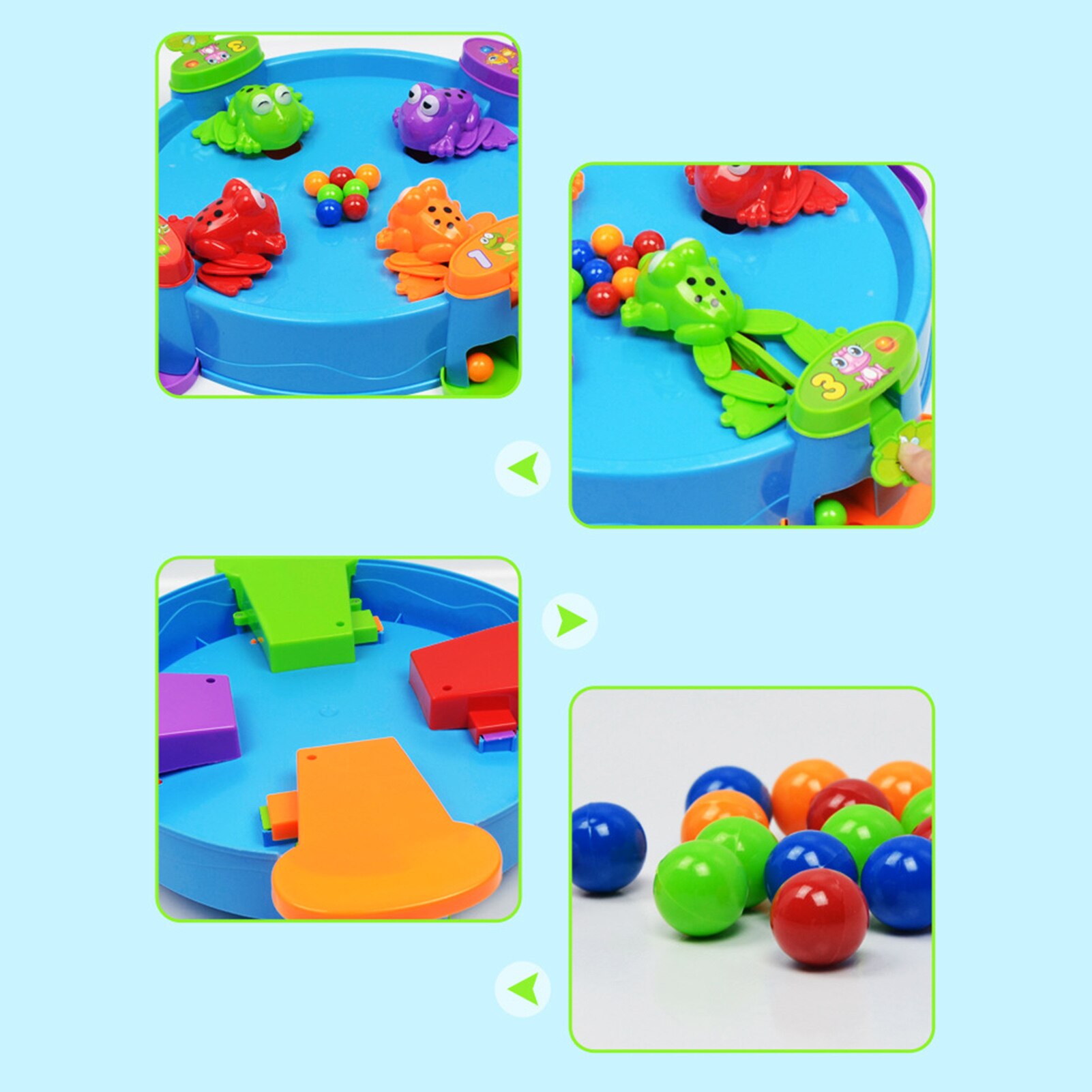 Children Frog Grabbing Beads Game Parent-child Interactive Desktop Puzzle Toy