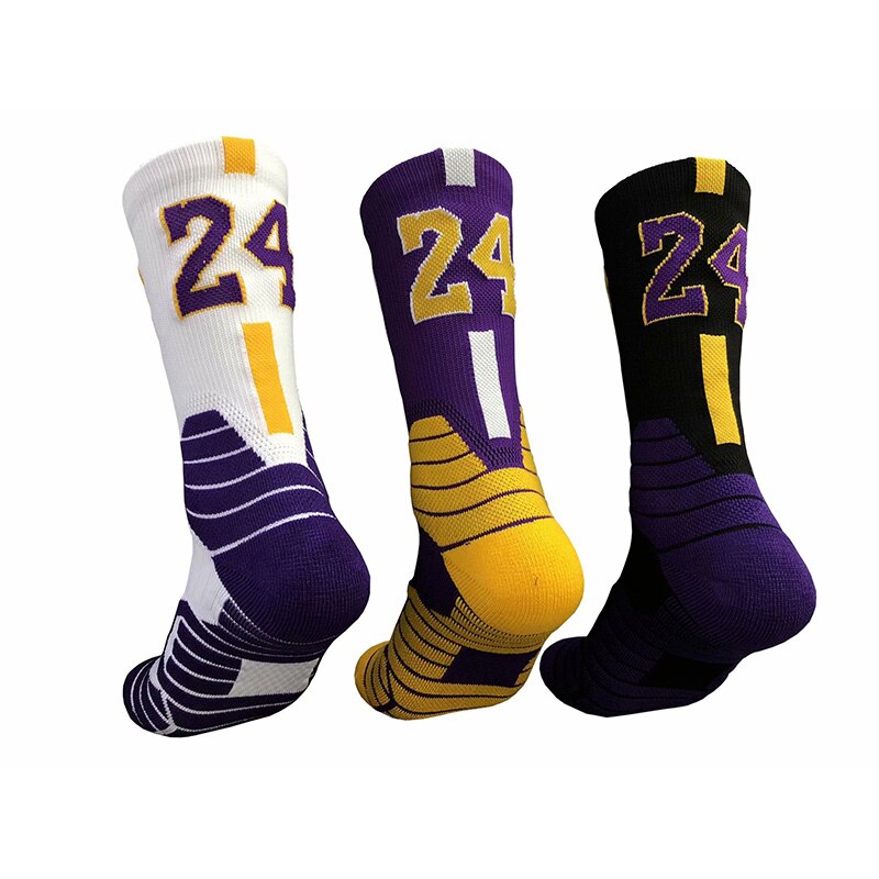 QIWN Super Star number Basketball Socks Sports Training Socks Non-slip Skateboard Durable Towel Bottom Socks