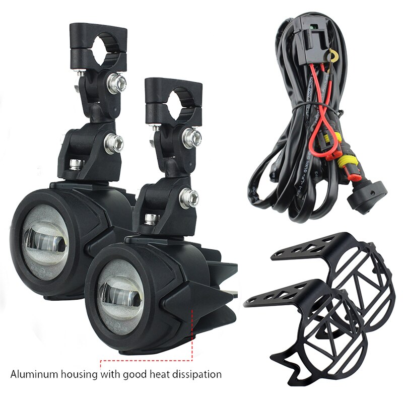 Luz LED antiniebla para motocicleta, luz de conducción de seguridad, accesorios para motocicleta BMW F800GS R1200 GS /ADV, luces Led para motocicleta, Blanco 6000k: A set