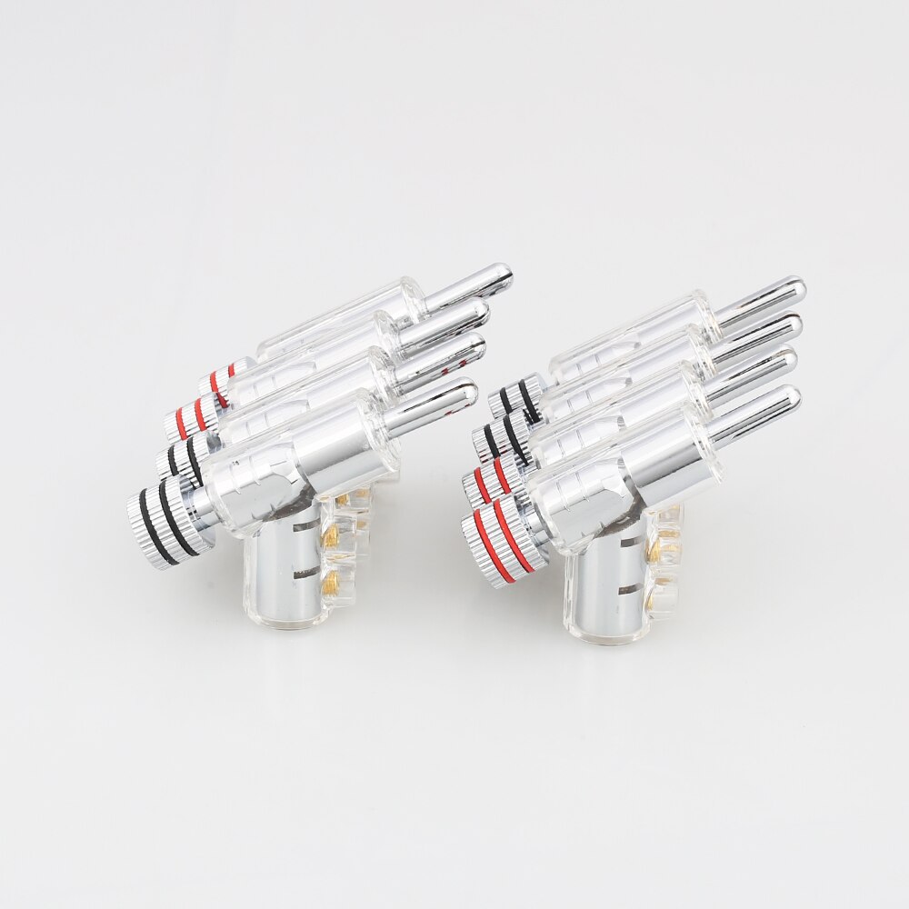 conector de enchufe BANANA de CABLE de altavoz chapado en rodio de alta gama, 100% de